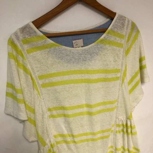 Anthropologie Postmark Stripe Linen Top - Picture 3 of 8